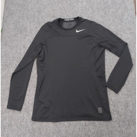 Nike Other - Nike Pro Hyperwarm Shirt Mens Large Fitted Black Long Sleeve Gym Sports Swoosh